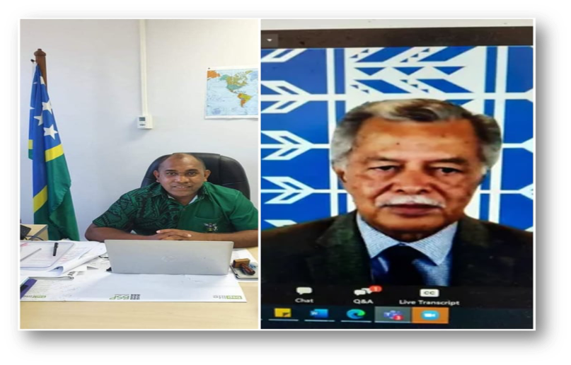 The zoom courtesy call between Acting High Commissioner, Mr. Ellison Mason and the New Secretary General of the Pacific Islands Forum, His Excellency, Mr. Henry Puna