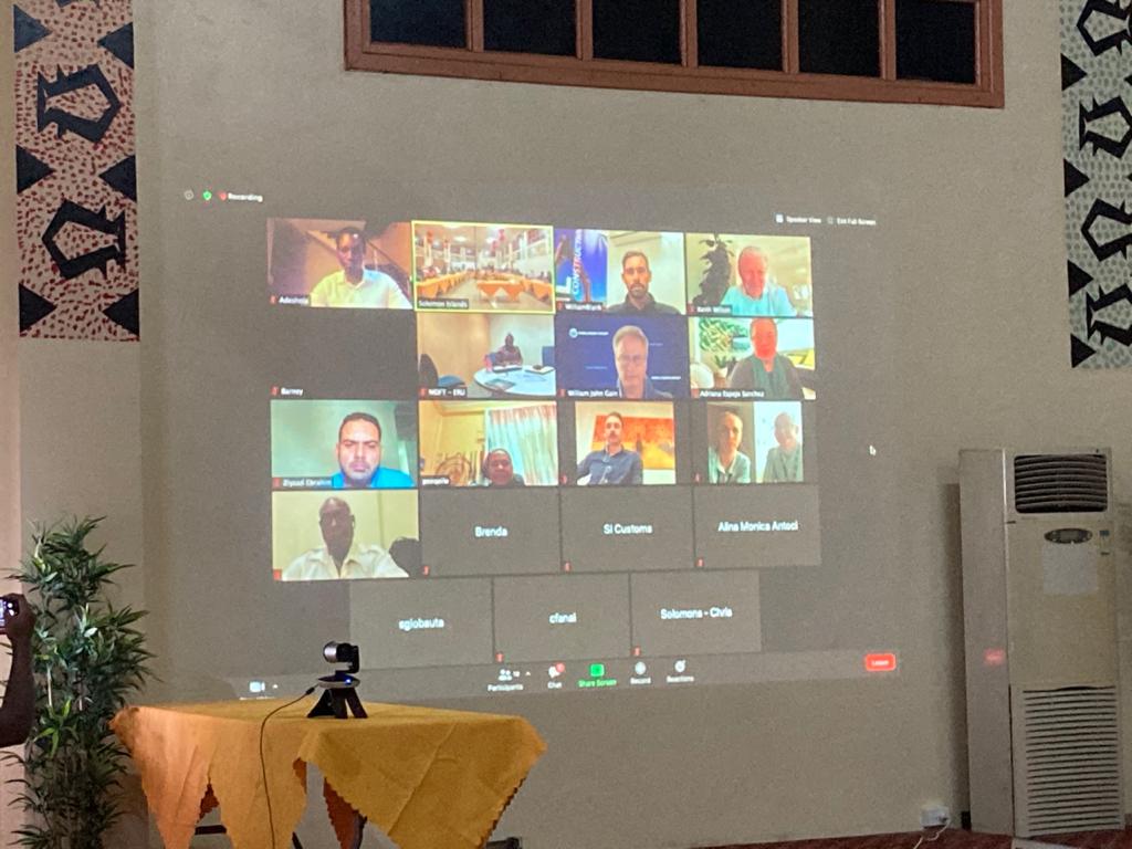 Participants connecting remotely via zoom