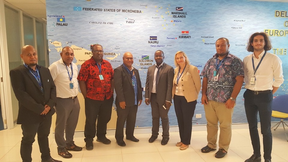 Solomon Islands and European Union Officials after their bilateral meeting on Tuesday.