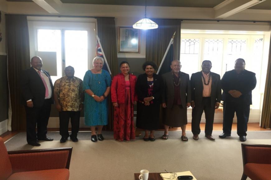 H.E. Lady Joy Kere with the Pacific Heads of missions in Wellington