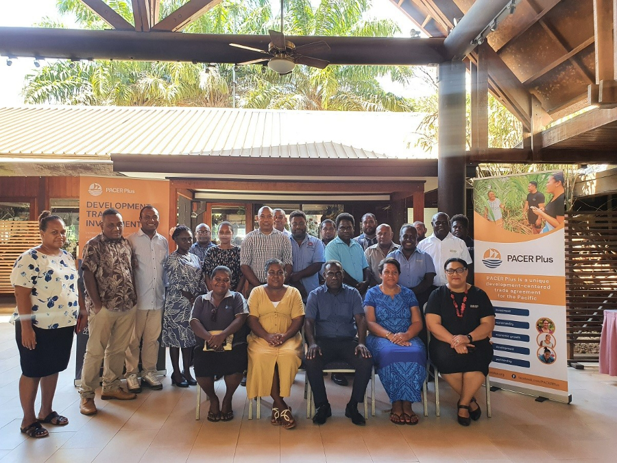 Officials and participants of the Trade in Services PACER+ dialogue on Wednesday 26th October in Honiara