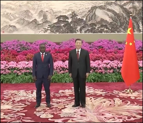 Solomon Islands Ambassador to the People’s Republic of China (PRC), His Excellency Barrett Salato with the Chinese President Xi Jinping.