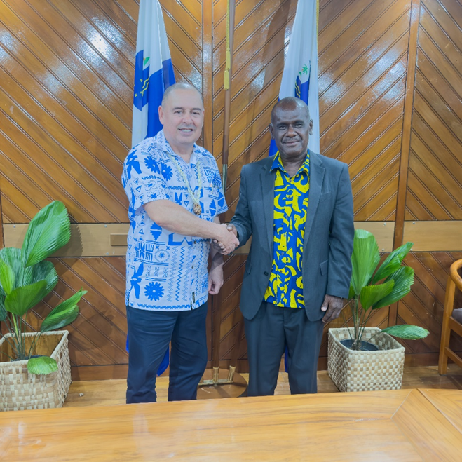 MFAET Minister meets with PIF Forum Chair & Prime Minister of Cook Islands.
