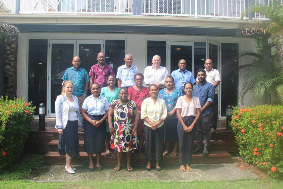 Director of External Trade, Natalia Patternot (Far right-front row) with participants and facilitators of the Trade Facilitation Agreement (TFA) workshop this week in Honiara.